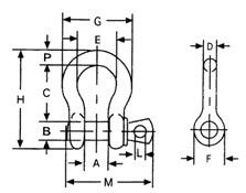 US Type Screw pin anchor shackles G209 